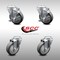 Service Caster 4 Inch SS Thermoplastic Rubber Wheel Swivel Bolt Hole Caster Set with 2 Brake SCC-SSBH20S414-TPRB-2-TLB-2 - alternate 6